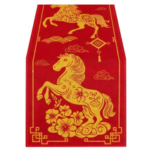 Chinese New Year Table Runner – Horse Design, 47x13 in,