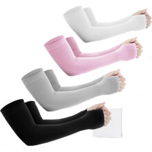 Sun Protection Cooling Arm Sleeves with Thumb Holes - Gardening Outdoors Sports Workouts Sunscreen Arm Sleeves