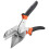 Adjustable Miter Shears 45–135, compatible with Sharp Trunking Shears; ergonomic, multi-angle, includes 2 replacement blades for wood, plastic, 6