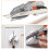 Adjustable Miter Shears 45–135, compatible with Sharp Trunking Shears; ergonomic, multi-angle, includes 2 replacement blades for wood, plastic, 8