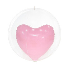 Ballons gonflables en forme de cĹ“ur avec bille intĂ©rieure – Double couche, PVC, rose/rouge, dĂ©coration pour la Saint-Valentin, faciles Ă