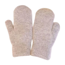 Women's Polyester Winter Mittens – Knitted, Warm, One Size