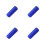 4Pièces Caps Protecteurs Bleu En Plastique Pour Embouchure De Cornet 8