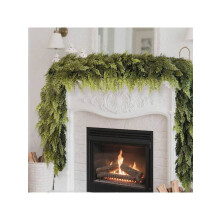 Faux Cedar Garland with Realistic Green Leaves