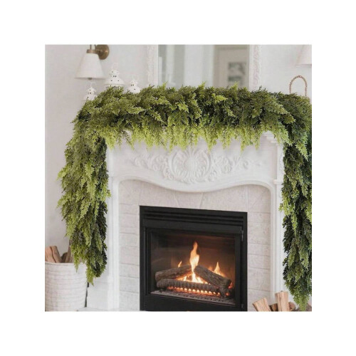Faux Cedar Garland with Realistic Green Leaves