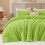 Fleece Twin Comforter Set Dark Citron 1 Pillowcase 1