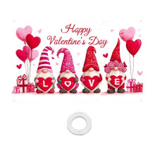 Valentine's Day Tapestry Wall Hanging – Love Heart Design, Machine Washable Polyester Decor for Living Room, Bedroom, Dorm (Compatible with Festive