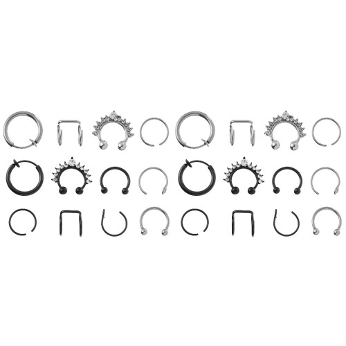 24Pcs Nose Rings Assorted Color Nose Decoration Set 2