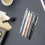 5-Piece ST Tip Fine Point Push-Action Pens Quick-Dry Ink Replaceable Refills for Office Marking & Note Organization (Multiple Colors) 1
