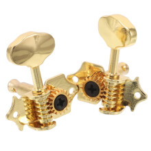 Worgeous2pcs Meccaniche di accordatura per chitarra acustica di ricambio per chitarra folk, meccaniche aperte sinistra e destra, chiavi di