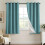 Blackout Linen Look Curtains 52x84 in Grommet Panel 1