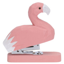 Tragbarer Mini-Hefter in Pink für den täglichen Gebrauch mit kreativem Flamingo-Design (2,5 Blatt)