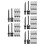 200Pcs Mini Computer Keyboard Cleaning Brush with ABS Nylon Bristles 5