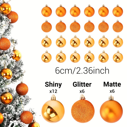 24ct Gold Silver Ball Ornaments 18" Plastic Hanging Decor