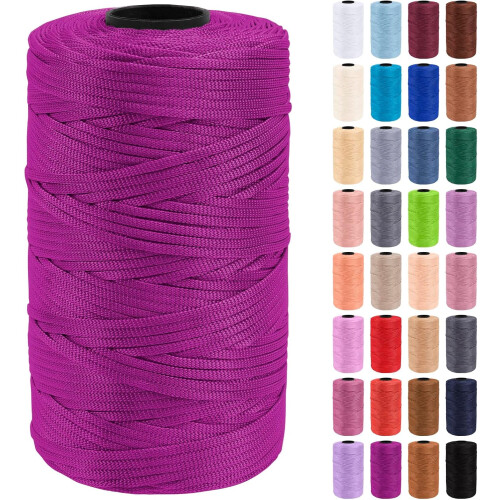 Corda Macramé PP 3mm, Rolla 200m, Snáth Ribín Cothrom
