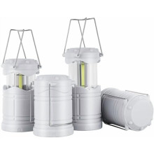 LED-campinglykta, 4-pack batteridriven bärbar hängande lampa – kompatibel med nödöverlevnadskit, orkaner, utomhusbruk