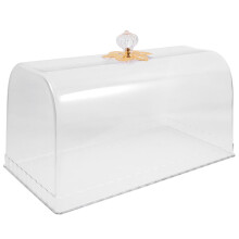 Cloche à gâteau en plastique réutilisable avec design transparent pour usage domestique, stable et de 25 cm (9,84 pouces).