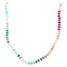 Kleurrijke kralenketting, handgemaakte ketting, verstelbare ketting, modieuze halsketting, bedelketting, cadeau voor vrouwen