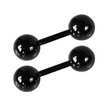 Opolski Ear Studs Simple Wear-resistant Men Punk Ball Barbell Earrings for Dating