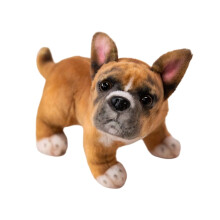 8,6 inch levensechte Franse hond knuffel, ultrarealistische pluche Franse bulldog pop, puppy pluche speelgoed, kindercadeau of artikelserie
