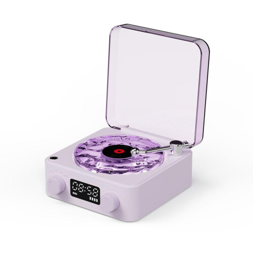 Waves Vinyl Player with Bluetooth, Adjustable Ambient Lights & 4 Modes – Compatible with Waves