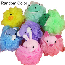 Animal Bear Frog Dog Kids Children Shower Bath Mesh Sponge Puff Ball Toy Durable Animal Design Lovely Comfortable