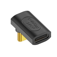 Adaptador USB C de 40 Gbps, extensor USB C recto de 90 grados, lote L3