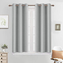 Light Grey Blackout Curtains 52x84 in, Thermal Insulated