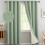 Light Sage Green Blackout Curtains 52x84 in, Polyester 1