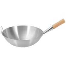 Portable Hand Hammered Stainless Steel Wok (18.86 Inch)