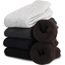 5 Pairs Wool Socks Mens Thick Thermal Warm Winter Super Soft Cozy Boot Socks for Cold Weather, Size 7-12