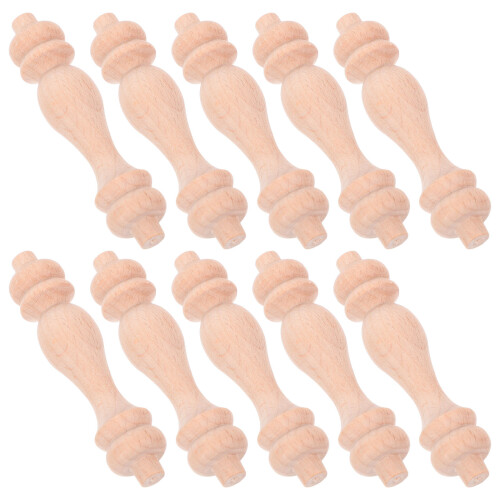 40Pièces Balustres Bois Kaki Sculptés Décorations Escalier 2