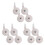 12Pcs Silent PP Caster Wheels for and Strollers White 4