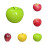 Set di 5 pezzi di frutta artificiale realistica per decorazioni. 1