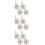 12Pcs Silent PP Caster Wheels for and Strollers White 5