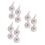 12Pcs Silent PP Caster Wheels for and Strollers White 6