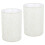 Ensemble de 2 abat-jour cylindriques vintage en lin beige 1