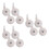 12Pcs Silent PP Caster Wheels for and Strollers White 8