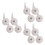 12Pcs Silent PP Caster Wheels for and Strollers White 10