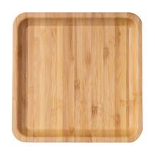 Plateau apéritif carré en bambou, plateau de service en bois écologique, surface sans échardes, organisateur de comptoir de cuisine, présentoir
