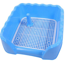 Pet Cat Training Toilet Tray Puppy Potty Reusable Portable Box with Anti Slip Mesh for Small Animals Pets Supplies
