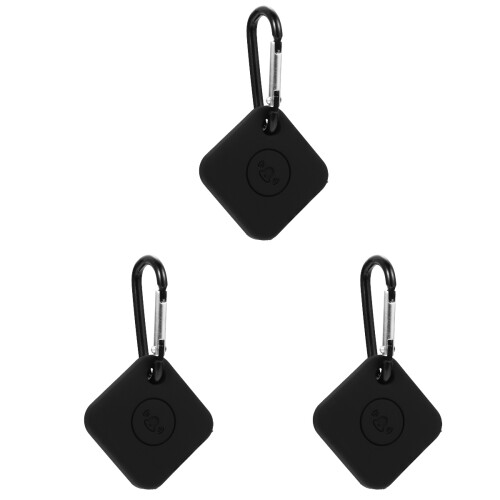 3Pcs Black Tile Mate Protective Cover Silicone Case with Keyring 2