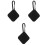 3Pcs Black Tile Mate Protective Cover Silicone Case with Keyring 4