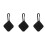3Pcs Black Tile Mate Protective Cover Silicone Case with Keyring 5