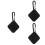 3Pcs Black Tile Mate Protective Cover Silicone Case with Keyring 7