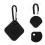 3Pcs Black Tile Mate Protective Cover Silicone Case with Keyring 11