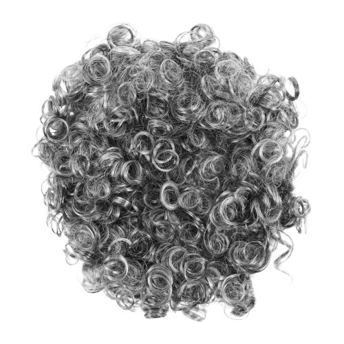 2Pcs Light Grey Short Old Man Wig Cosplay Costume Party Accessory 2