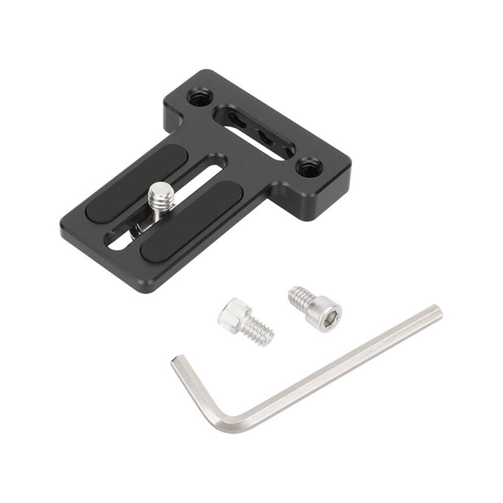Aluminum Top/Bottom Plate Camera Plate With Mounting Slot & 1/4" Threaded Mounting Holes For -Camera Monitor Cage Rig 6031362756681