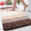 Microfiber Shag Bath Rug 34x21 in Brown 1