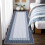Machine Washable Low-Pile Runner Rug 2x6 ft Blue 1